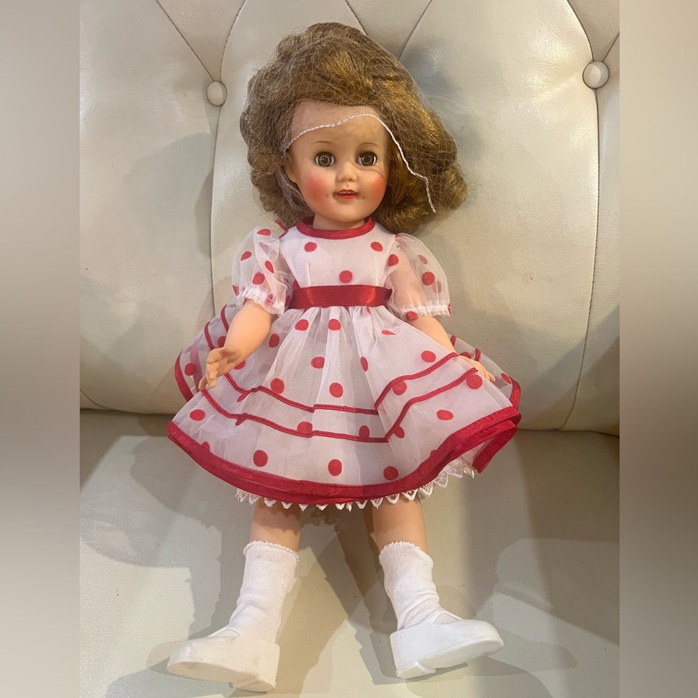 Shirley Temple Original Ideal 1950’s Doll with Original polka dot dress!!!